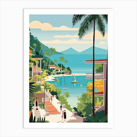 Phuket, Thailand, Graphic Illustration 4 Art Print