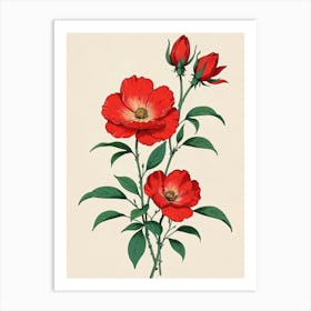 Red Roses Art Print