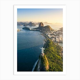 Aerial View Of Rio De Janeiro Art Print