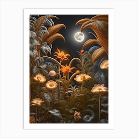 Jungle Night 1 Botanical Art Print 6 Art Print