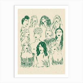 Green Women Art Print