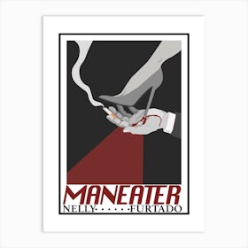 Maneater Print - Black and White Art Print