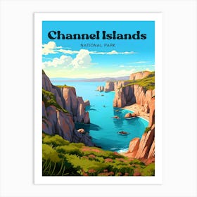 Channel Islands National Park California Nature Travel Illustration Art Print