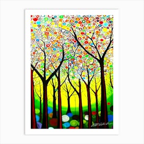 Forest Plot - Colorful Forest View Art Print