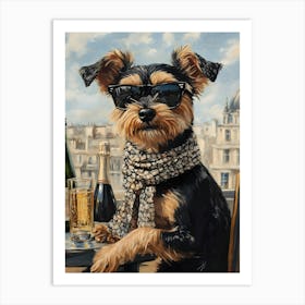 Fancy Airedale 6 Art Print