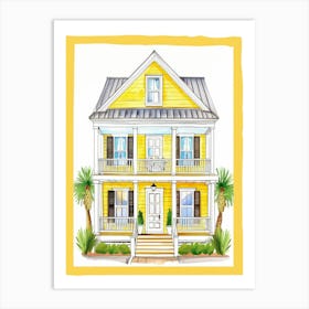 Yellow House 2 Art Print