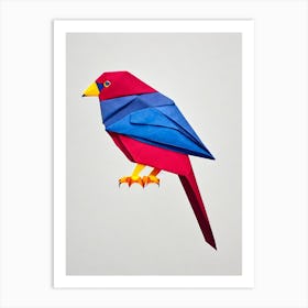 Falcon Origami Bird Art Print