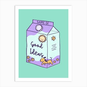 Game Of Good Ideas - A Cute Illustrated Milk Box 1 Art Print