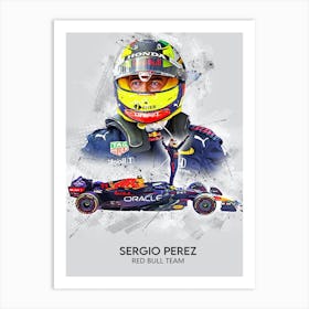 Sergio Perez Red Bull Art Print