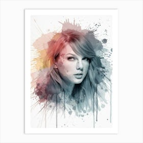 Taylor Swift watercolour Art Print