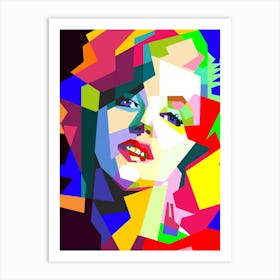 Marilyn Monroe Most Iconic Hollywood Actress Pop Art WPAP Illustration Art Print