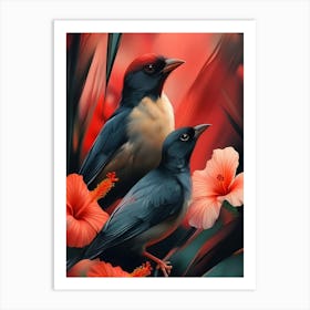 Birds Of Paradise Art Print