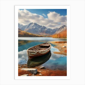 Boat On The Lake 20 Art Print