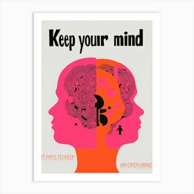 Open Mind Graphic Wall Art 3d Vintage Unique Eclectic Art Print