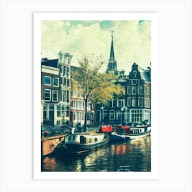 Amsterdam City River Art Print