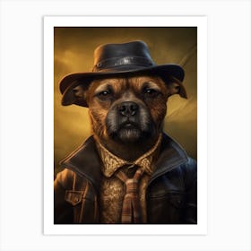 Gangster Dog Border Terrier Art Print