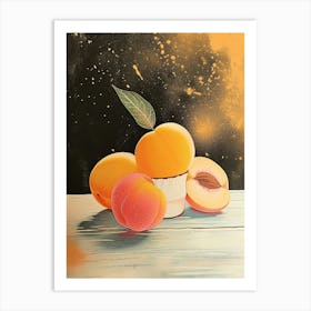 Art Deco Peaches 1 Art Print