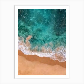 Aerial View Of A Beach Art Print