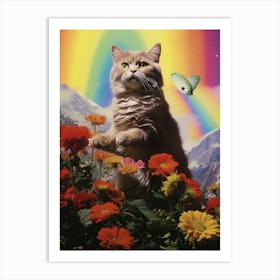 Rainbow Cat Art Print Art Print