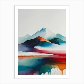 Abstract Mountain Painting Art Print