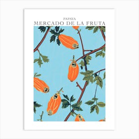 Mercado De La Fruta Papaya Illustration 2 Poster Art Print