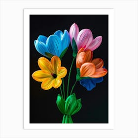 Bright Inflatable Flowers Love In A Mist Nigella 1 Art Print