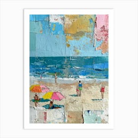 Retro Beach Scene 3 Art Print