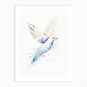 Dove Symbol Minimal 1 Watercolour Art Print