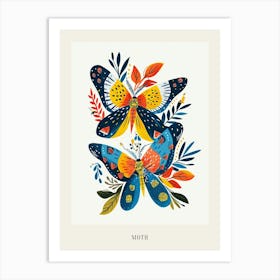 Colourful Insect Illustration Moth 25 Poster Art Print