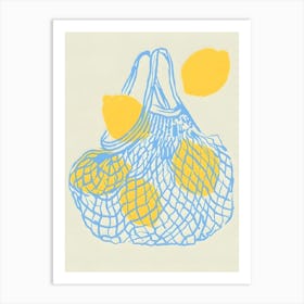 Lemons In A Net Art Print