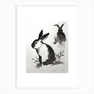 Chinese New Year of the Rabbit 1 4in X 4in Hoop 100mmx100mm 