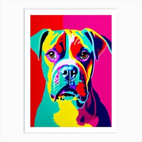 Boxer Andy Warhol Style Dog Art Print