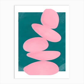 Pink Pebbles Art Print