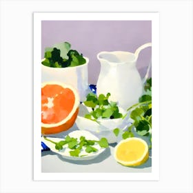 Watercress 2 Tablescape vegetable Art Print