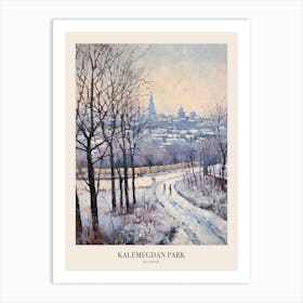 Winter City Park Poster Kalemegdan Park Belgrade Serbia 4 Art Print