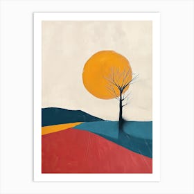 Tree In A Field Art Print