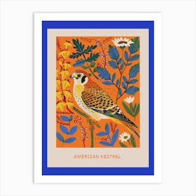 Spring Birds Poster American Kestrel 1 Art Print