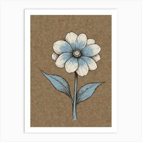 Blue Flower Art Print