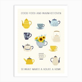 Good Food Warm Kitchen Art Print