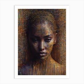 Digital Woman Art Print