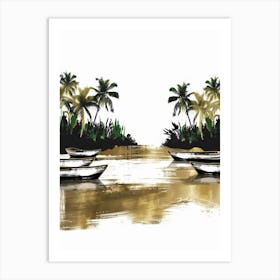 Boats In The Water Art Print