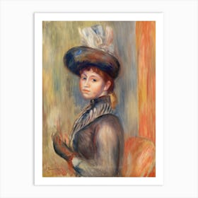 Girl In Gray Blue (1889), Pierre Auguste Renoir Art Print