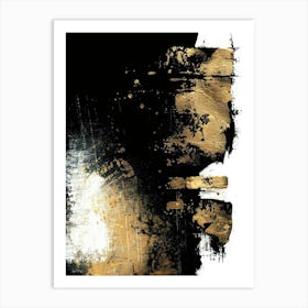 Abstract Black And Gold Painting 110 Art Print