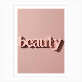 Beauty pink wall art retro chic design Art Print