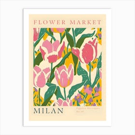 Flower Market Milan Art Print