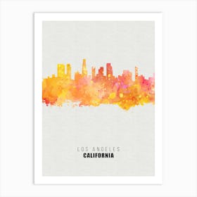 Los Angeles California City watercolor Art Print