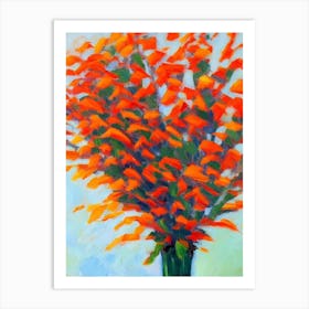 Abstract Fauna Matisse Inspired Flower Art Print