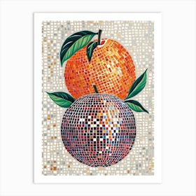 Mosaic Oranges 4 Art Print