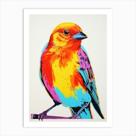 Andy Warhol Style Bird Cowbird 4 Art Print