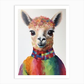 Baby Animal Wearing Sweater Alpaca5 Art Print